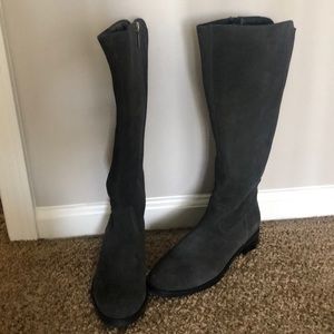 Grey waterproof boots